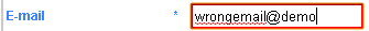 Wrong email